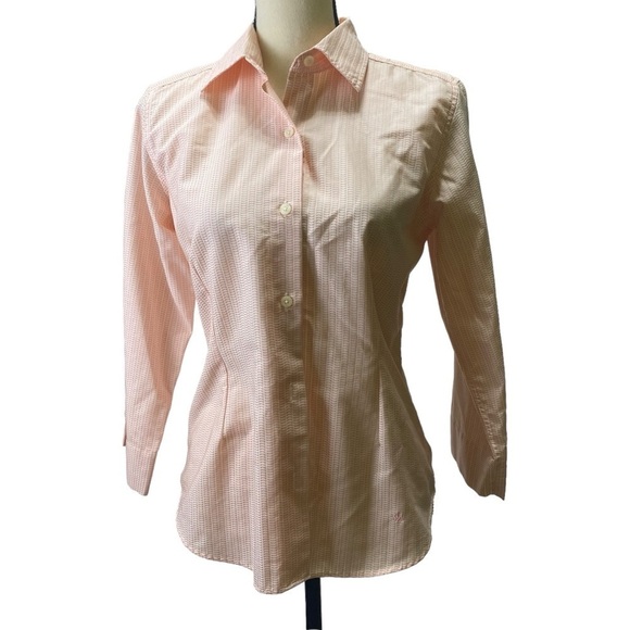 Saks Fifth Avenue Button Down Blouse Sz 8 Pink - Picture 1 of 13